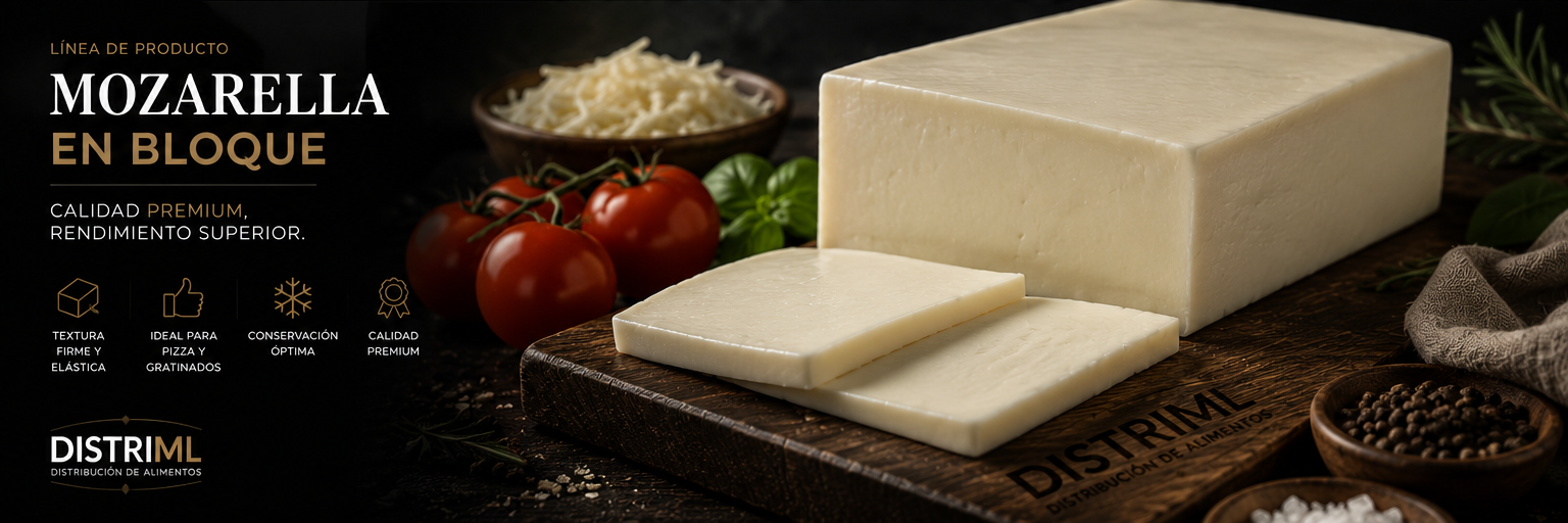 Queso mozzarella entero premium